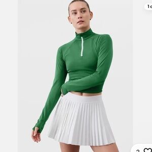 NWT ATHLETA Matchpoint High Rise Pleated Skort White Size Medium